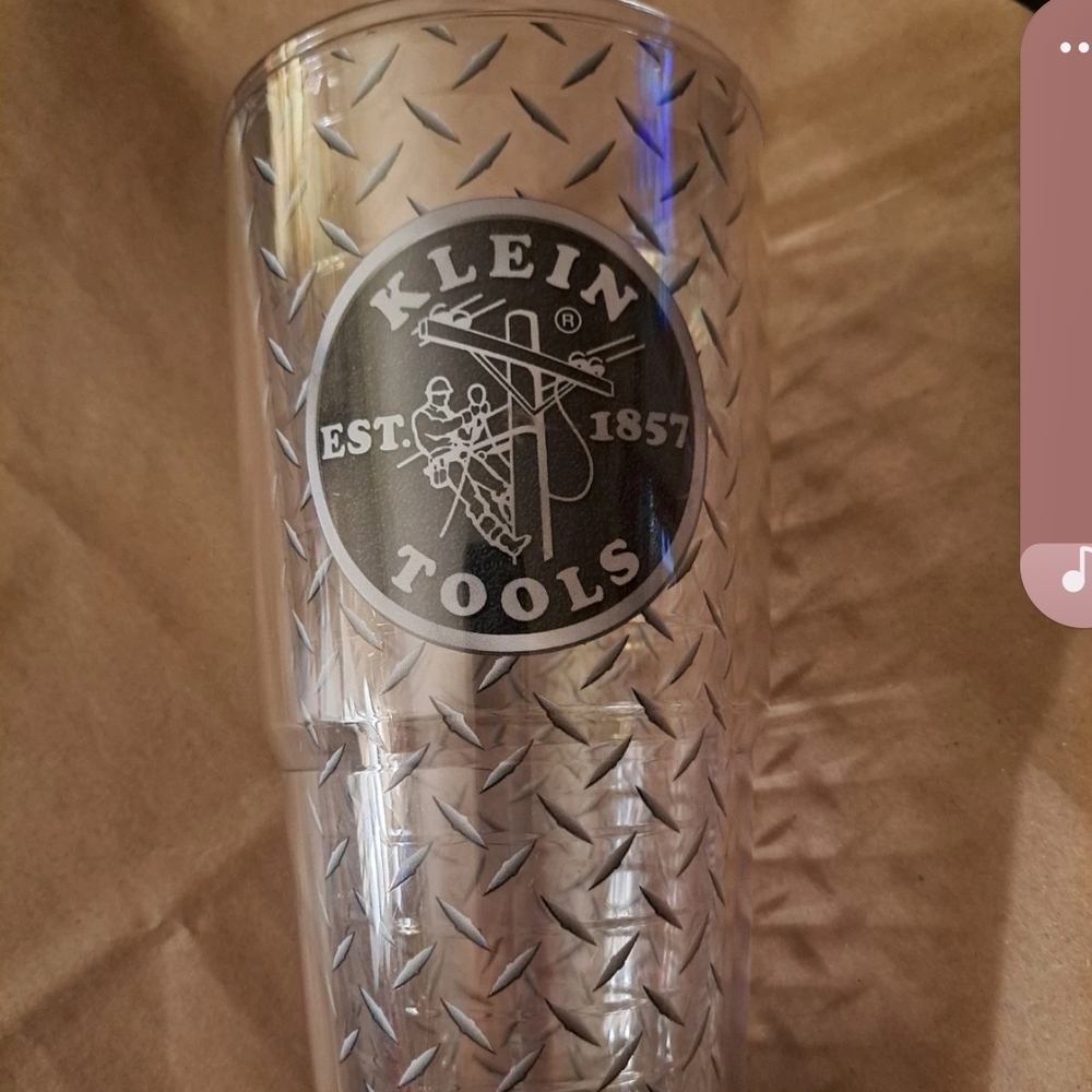 Tervis Klein Tools Clear 24 oz Tumbler Cup 1025-34-pb19